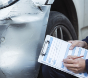 Auto mechanic inspecting car